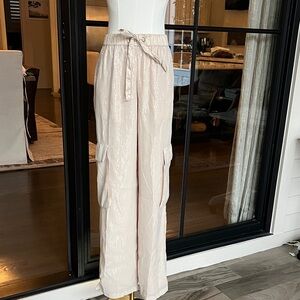 Sanctuary Shimmering Beige Wide Leg Pants